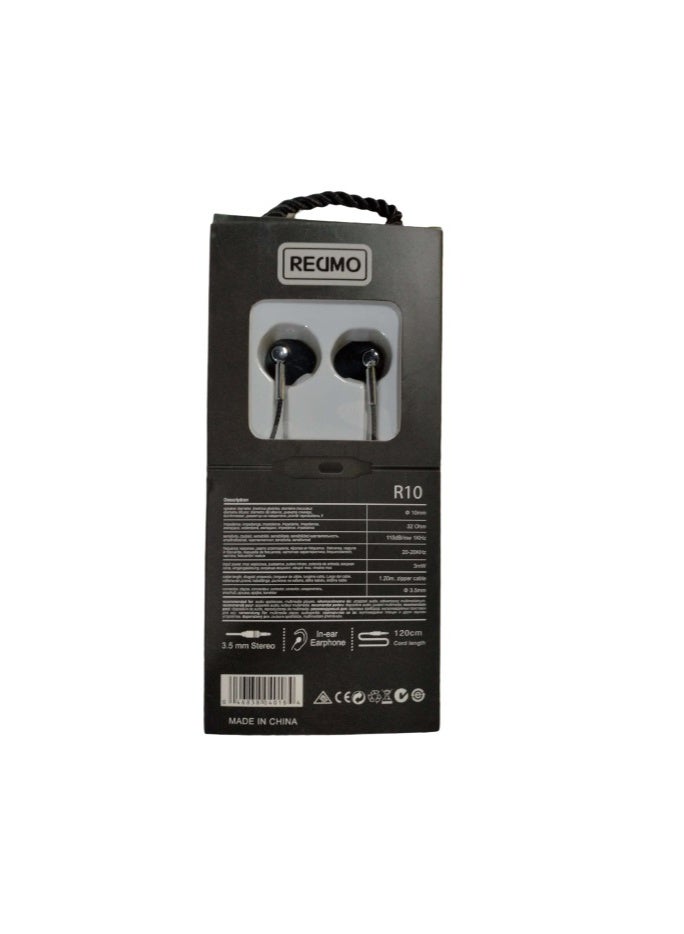 Recimo R10 Stereo Ear Phone - Black - Image 3